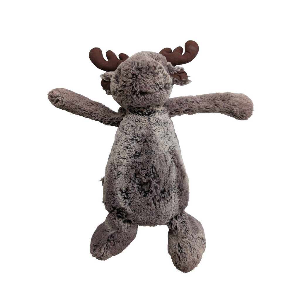 Jellycat Bashful Marty Moose Large 17" Plush Retired Woodland Gray Brown